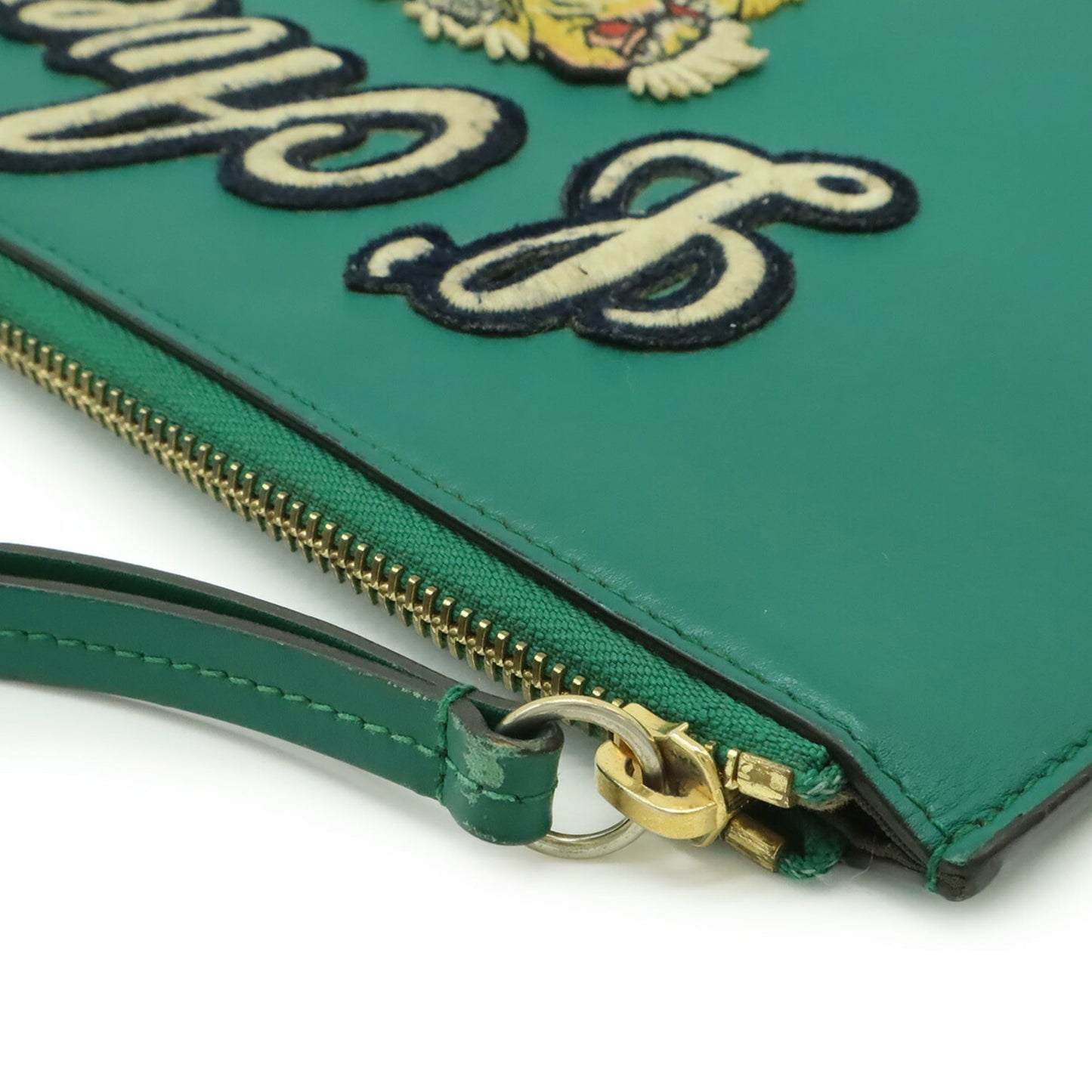 Gucci Green Leather Clutch Bag ( )