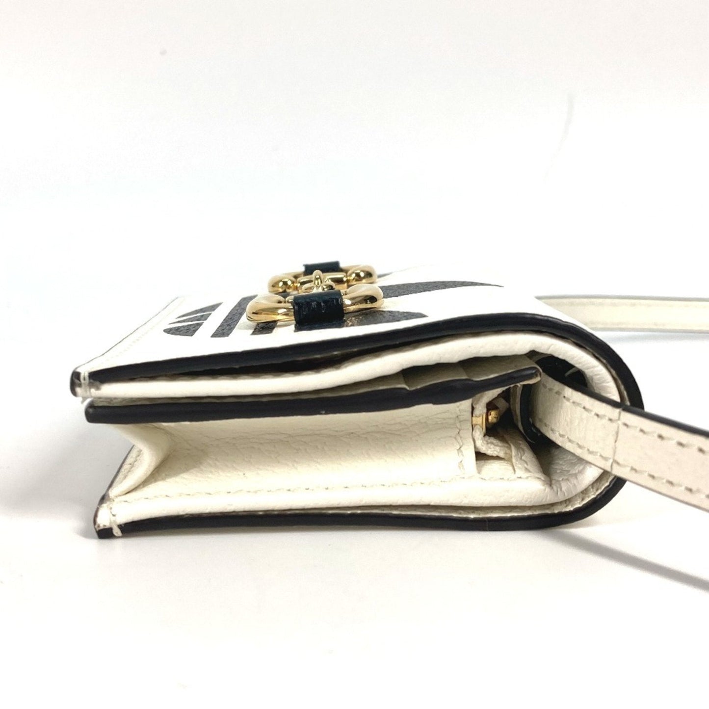 Gucci Black White Leather Wallet (Bi-Fold) ( )