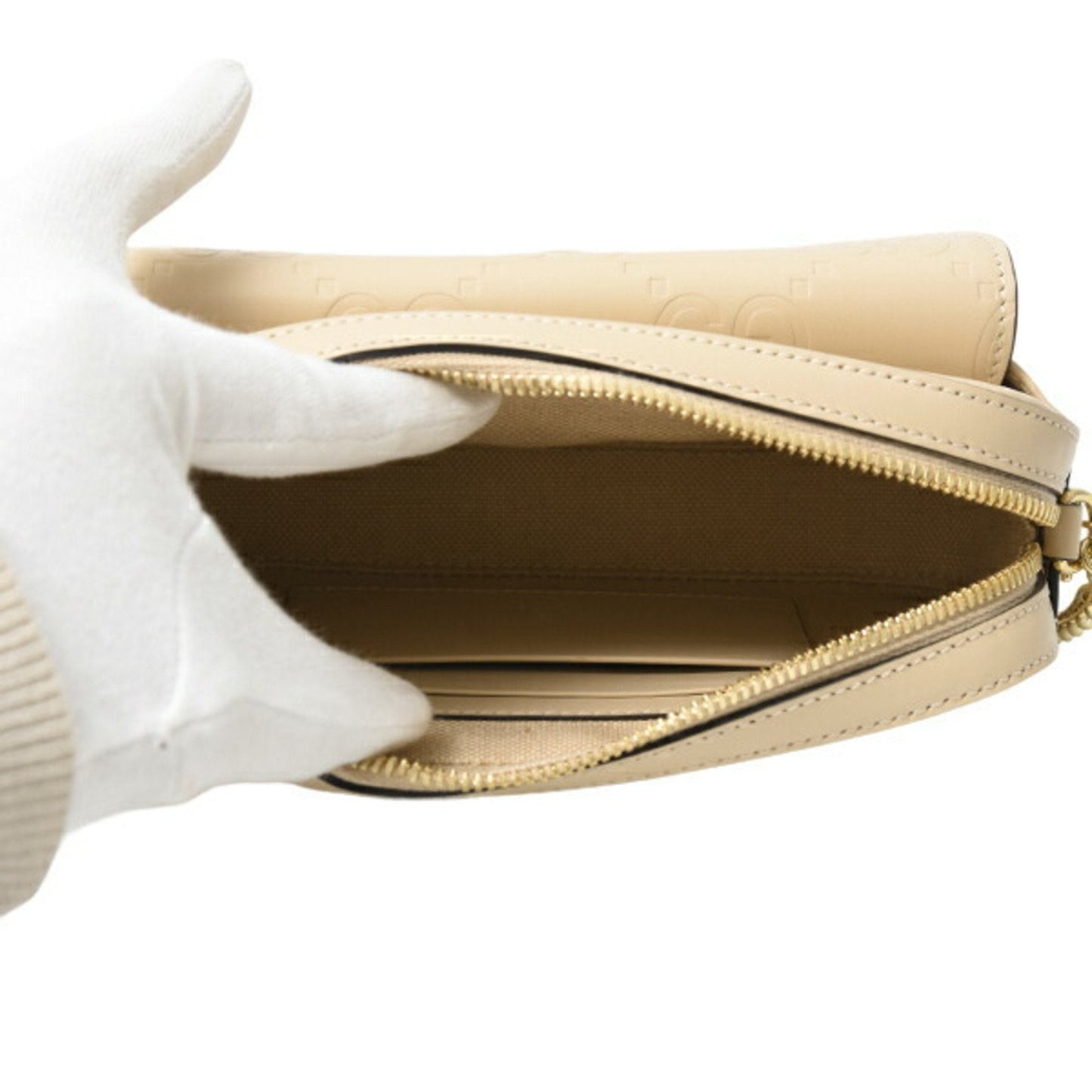 Gucci Beige Leather Shoulder Bag ( )