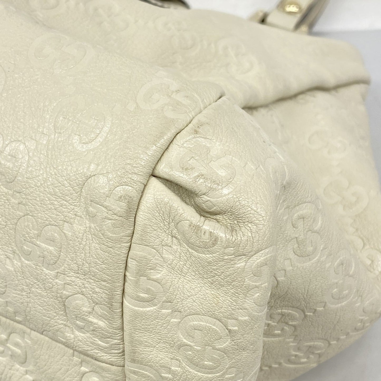 Gucci White Leather Tote Bag ( )