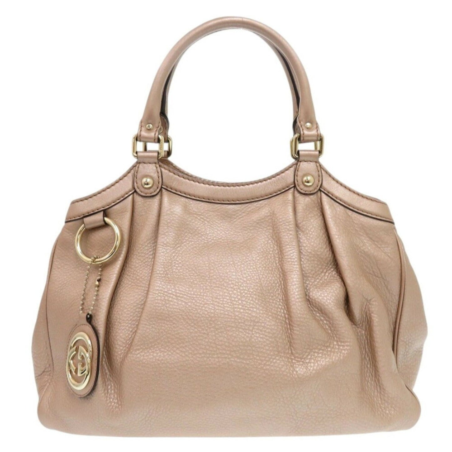 Gucci Beige Leather Handbag Tote Bag ( )