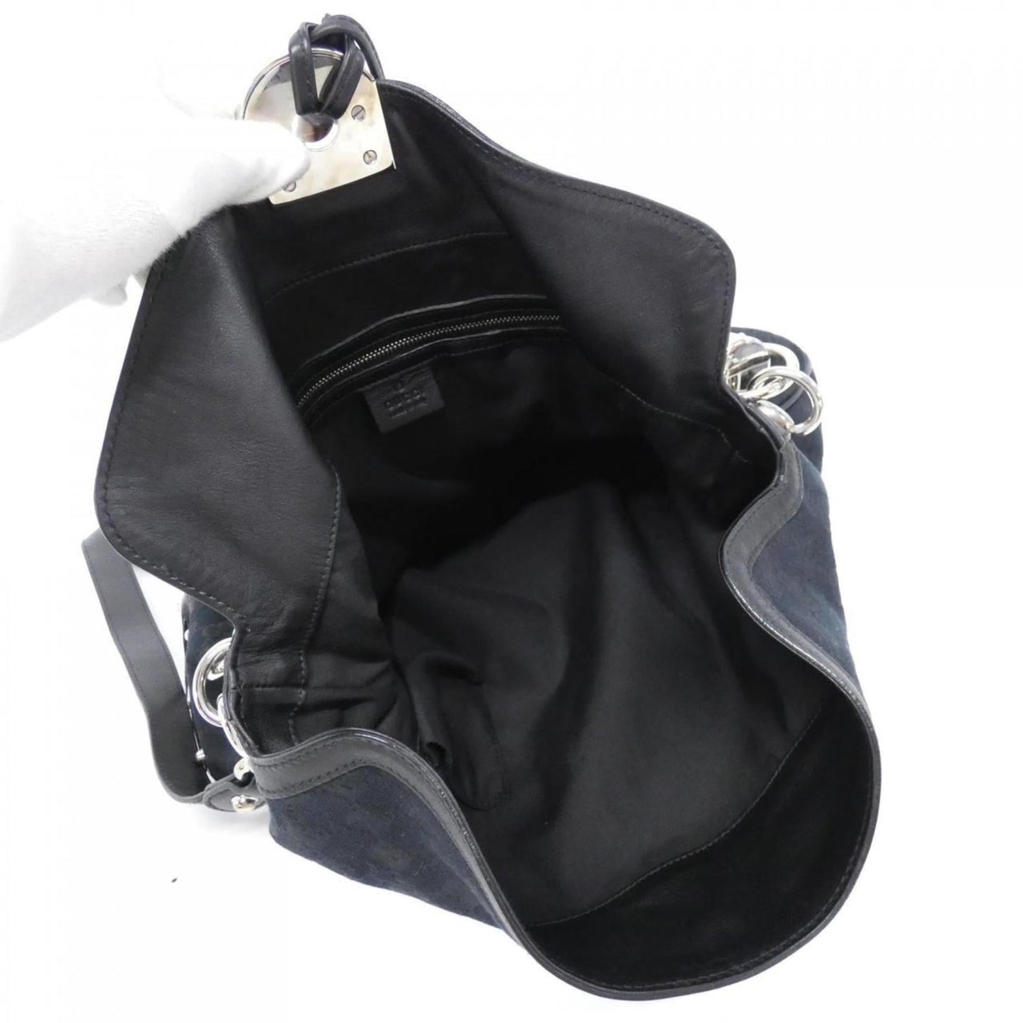 Gucci Black Gg Canvas Shoulder Bag ( )