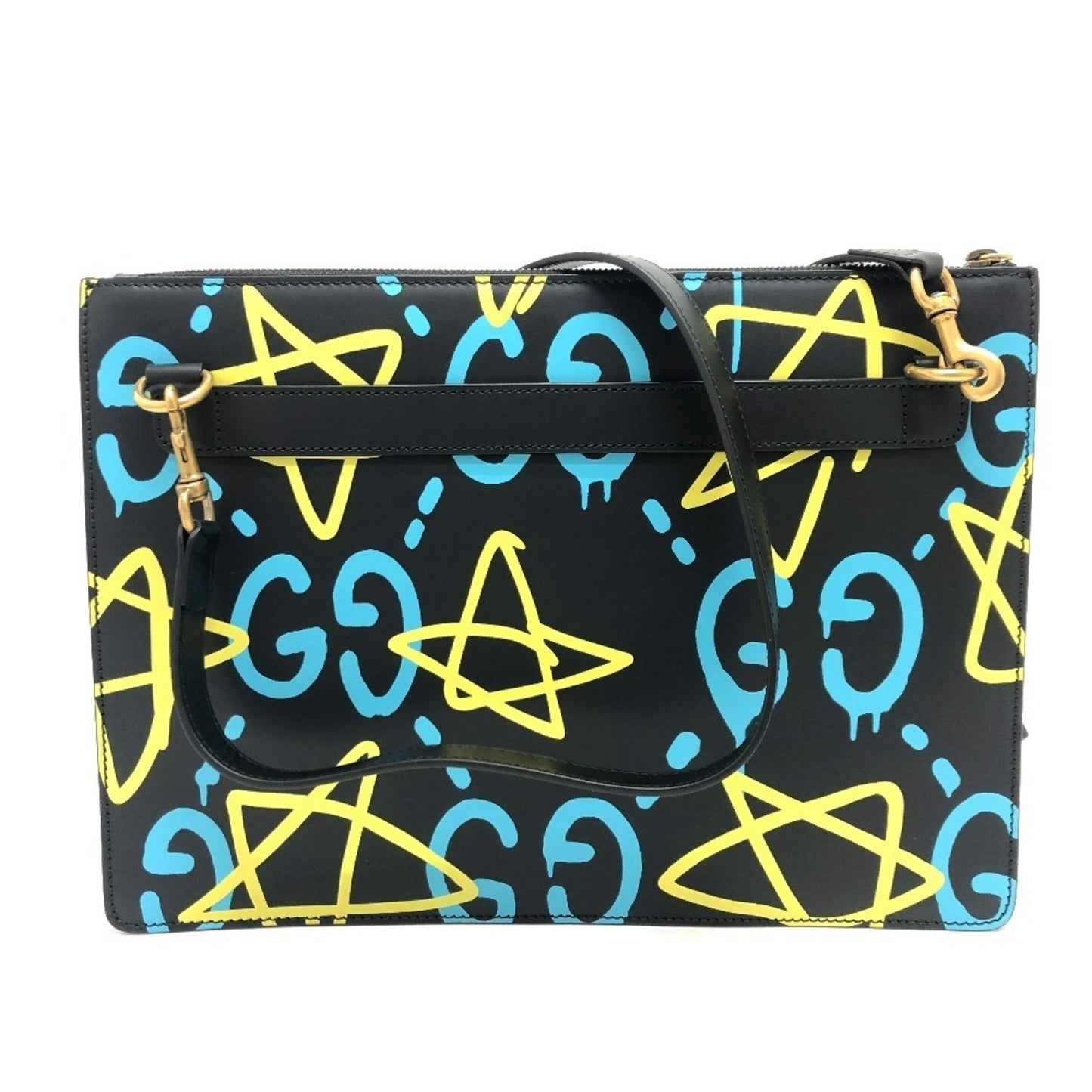 Gucci Black Multi-Color Leather Shoulder Bag ( )
