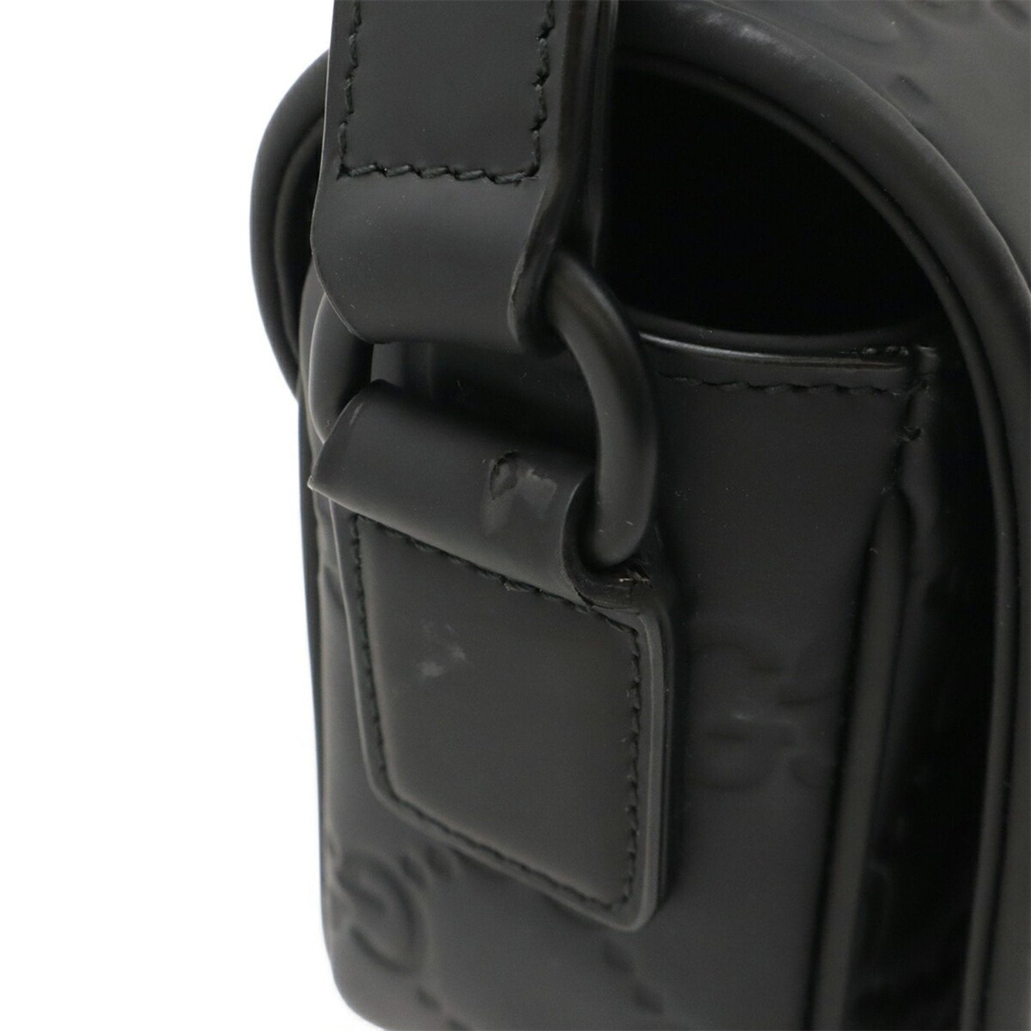 Gucci Black Leather Shoulder Bag ( )