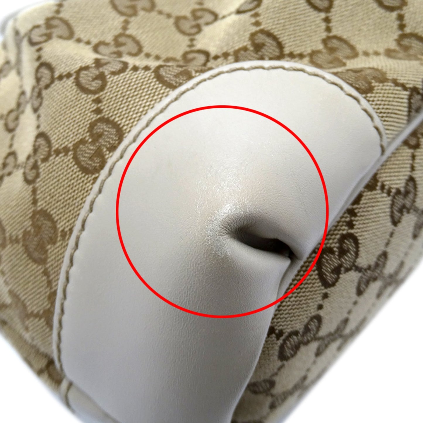 Gucci Gg Canvas Beige Brown Gg Canvas Handbag Shoulder Bag ( )