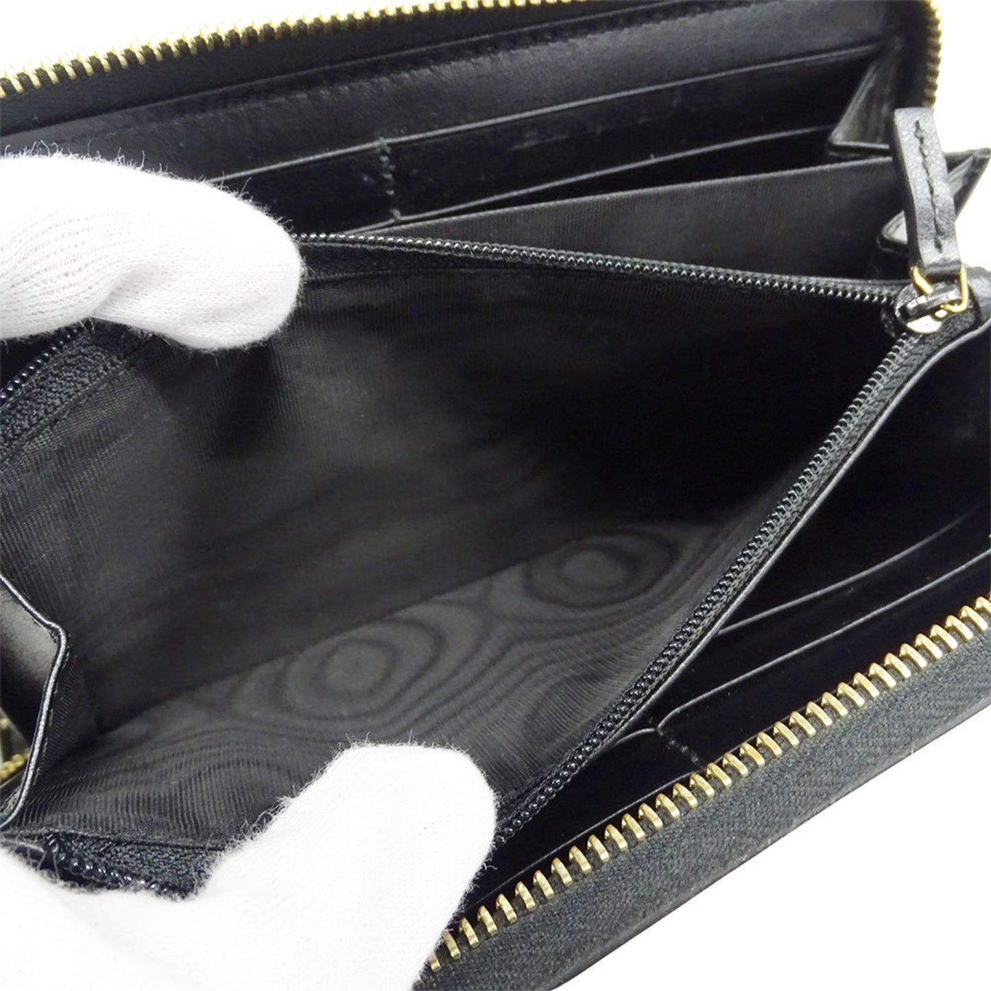 Gucci Black Leather Long Wallet (Bi-Fold) ( )