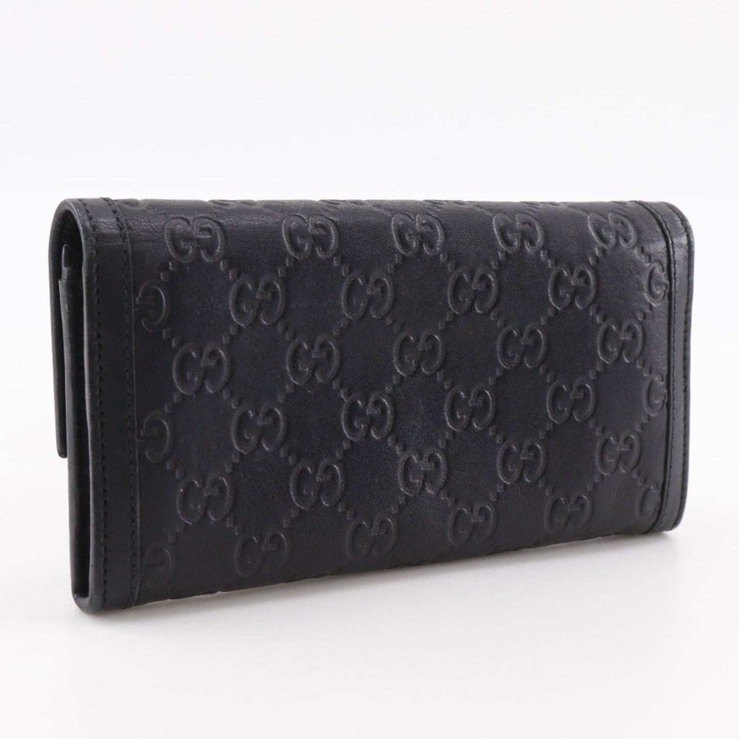 Gucci Black Leather Long Wallet (Bi-Fold) ( )