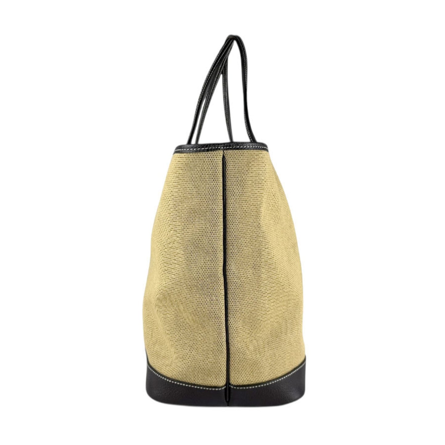 Gucci Beige Brown Canvas Leather Tote Bag ( )