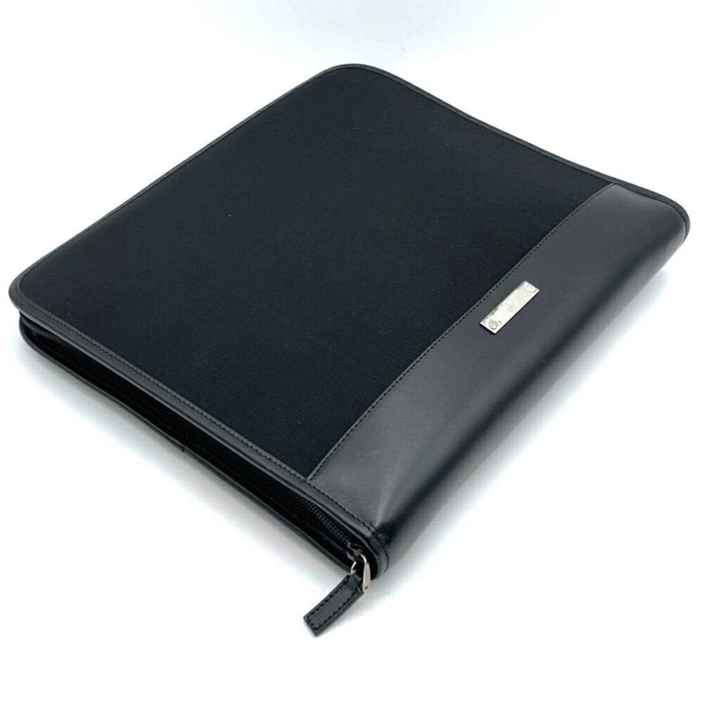 Gucci Black Nylon Leather Clutch Bag ( )