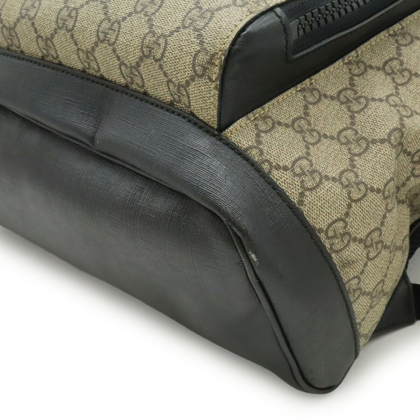 Gucci Beige Black Gg Supreme Backpack ( )