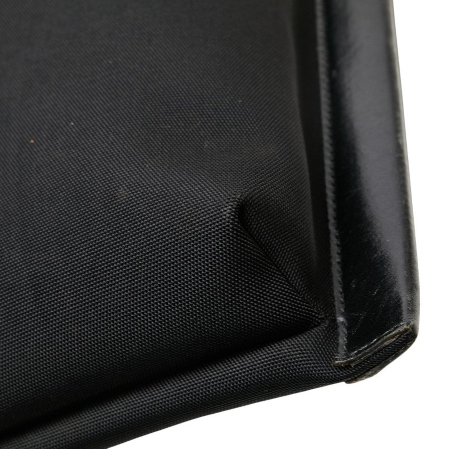 Gucci Black Leather Nylon Canvas Shoulder Bag ( )