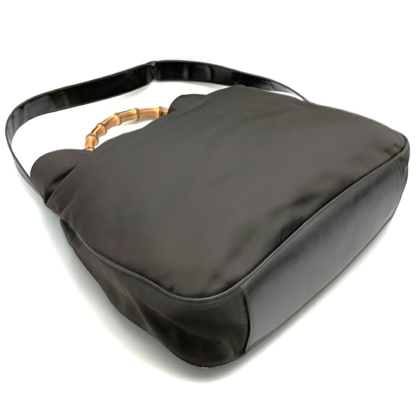 Gucci Brown Nylon Leather Shoulder Bag ( )