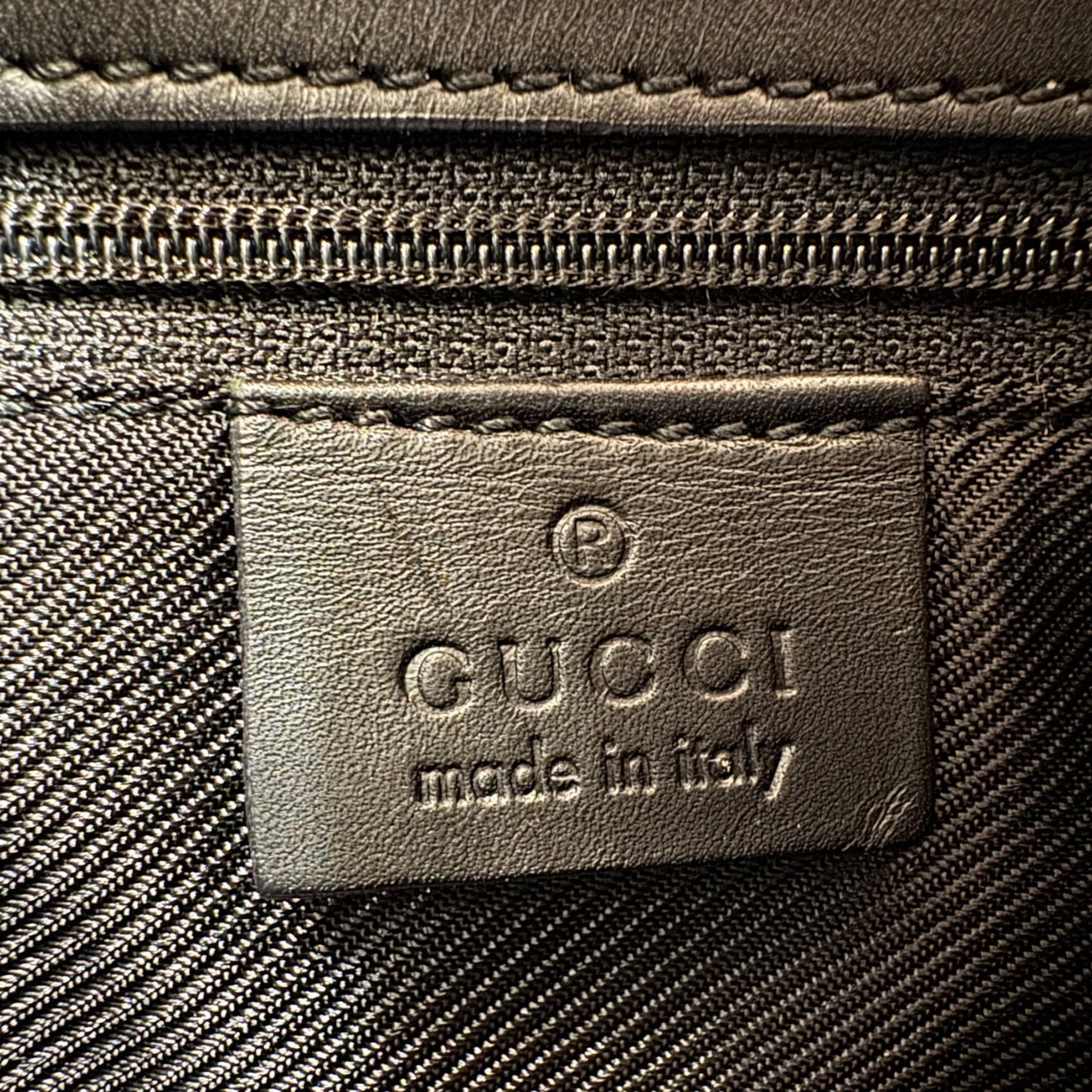 Gucci Black Gg Canvas Leather Shoulder Bag ( )