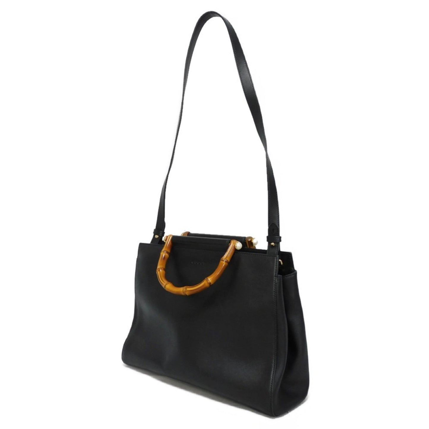 Gucci Black Leather Handbag Shoulder Bag