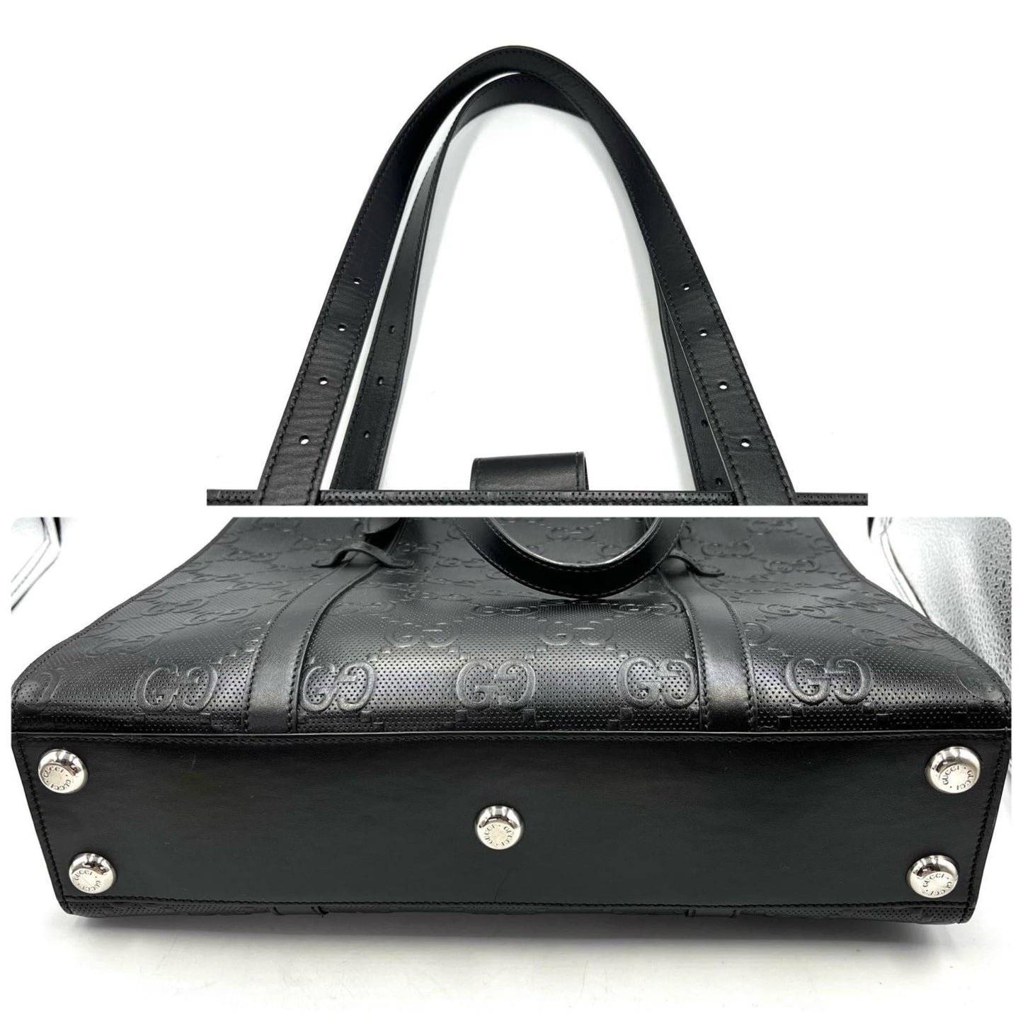 Gucci Black Leather Handbag ( )