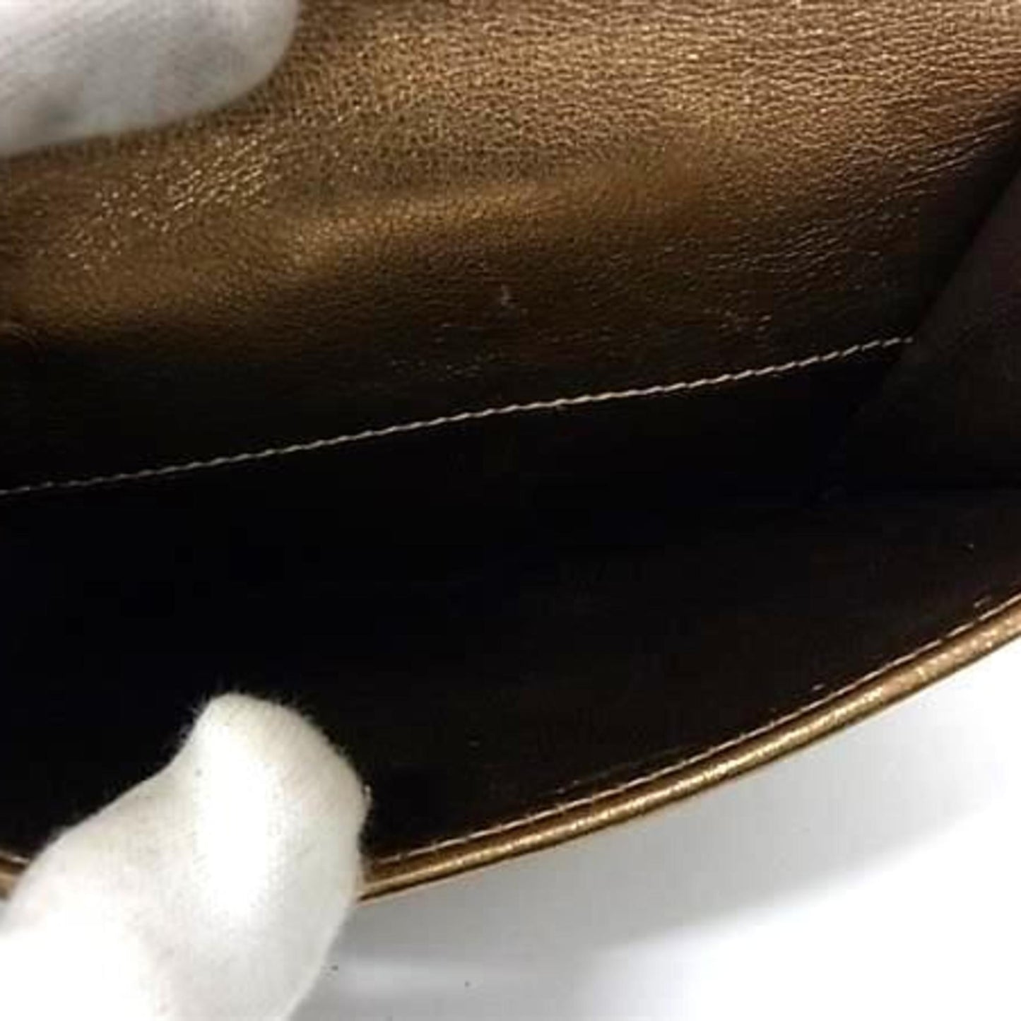 Gucci Gold Brown Canvas Leather Wallet (Bi-Fold) ( )