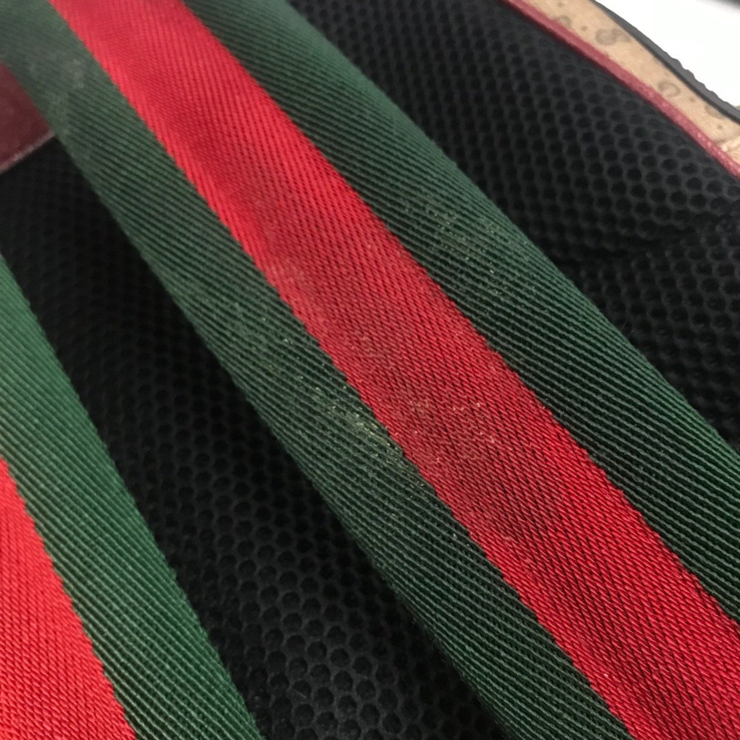 Gucci Beige Red Color Pvc Leather Backpack ( )