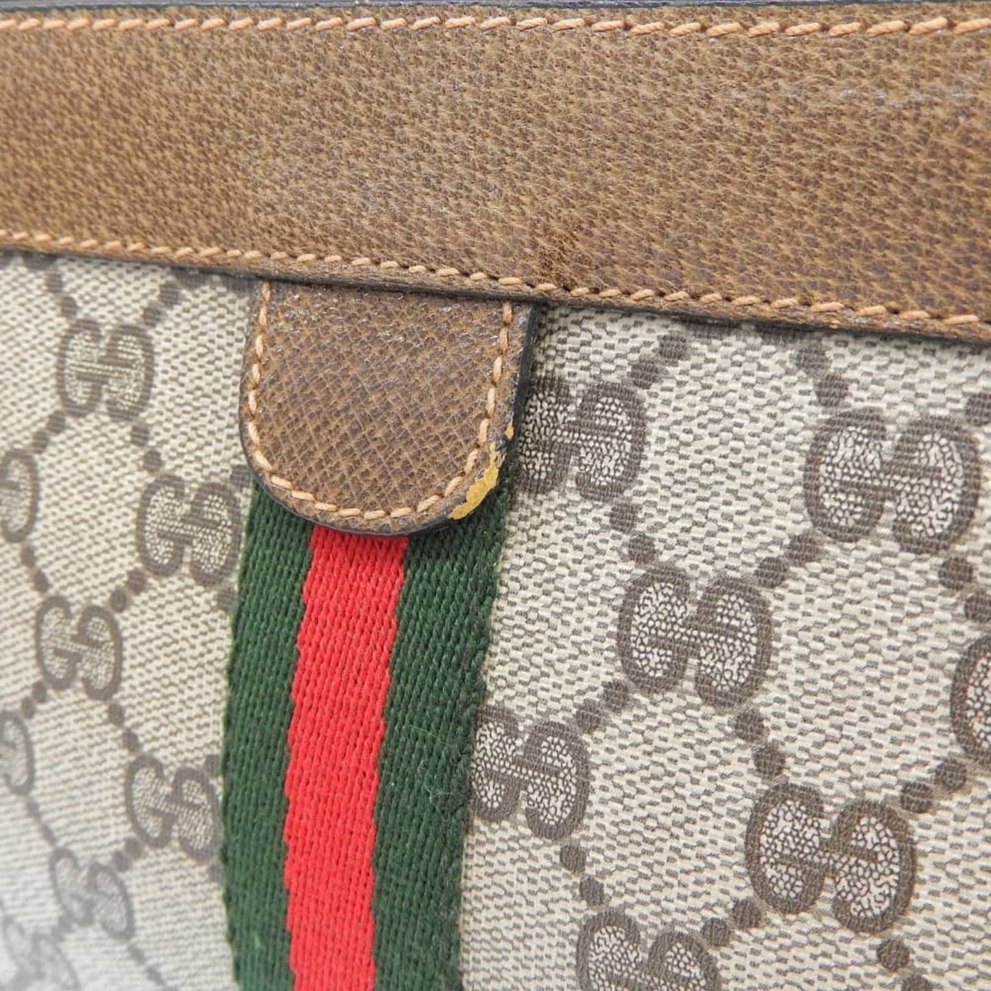 Gucci Gg Plus Beige Pvc Clutch Bag ( )