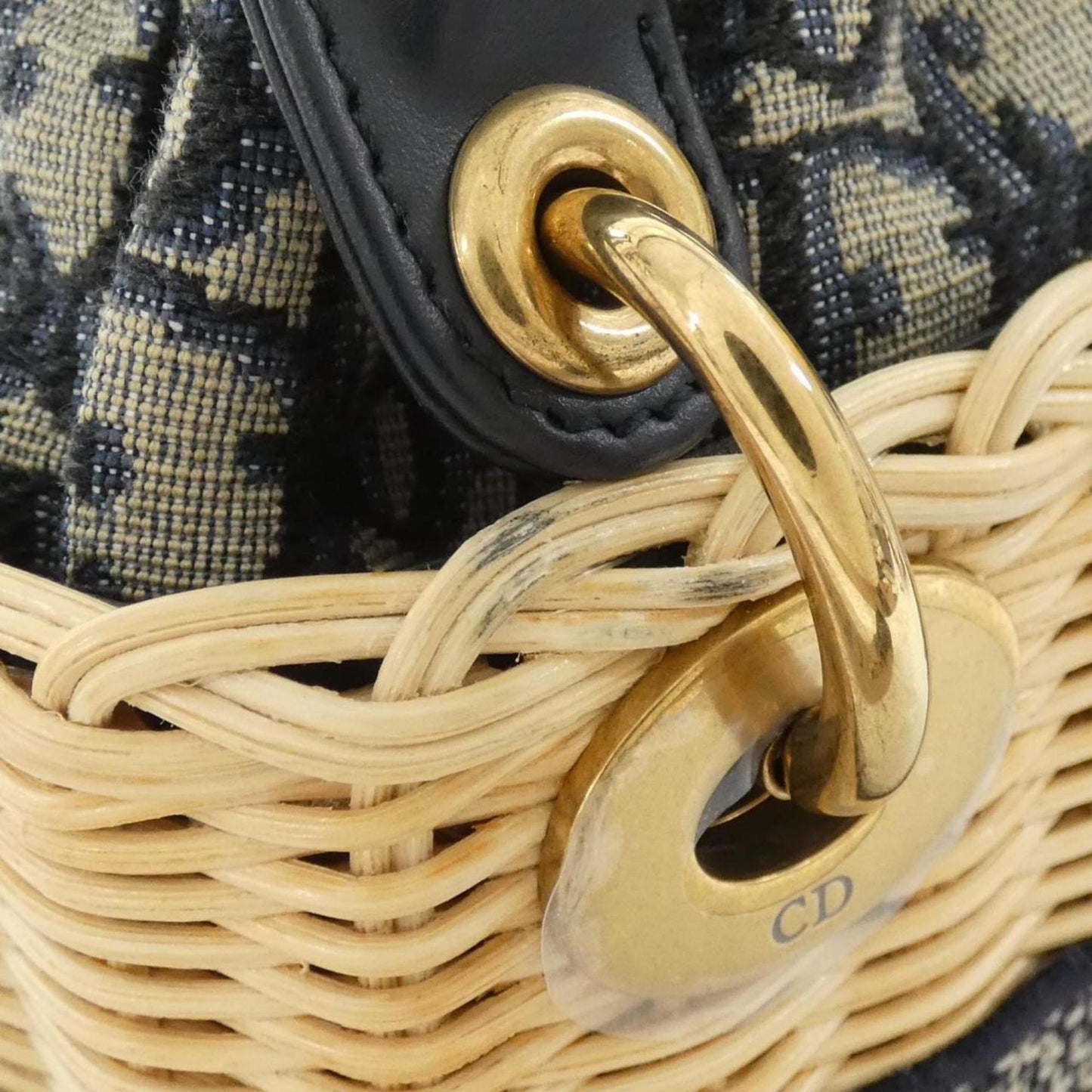Christian Dior Blue Multi-Color Canvas Handbag ()
