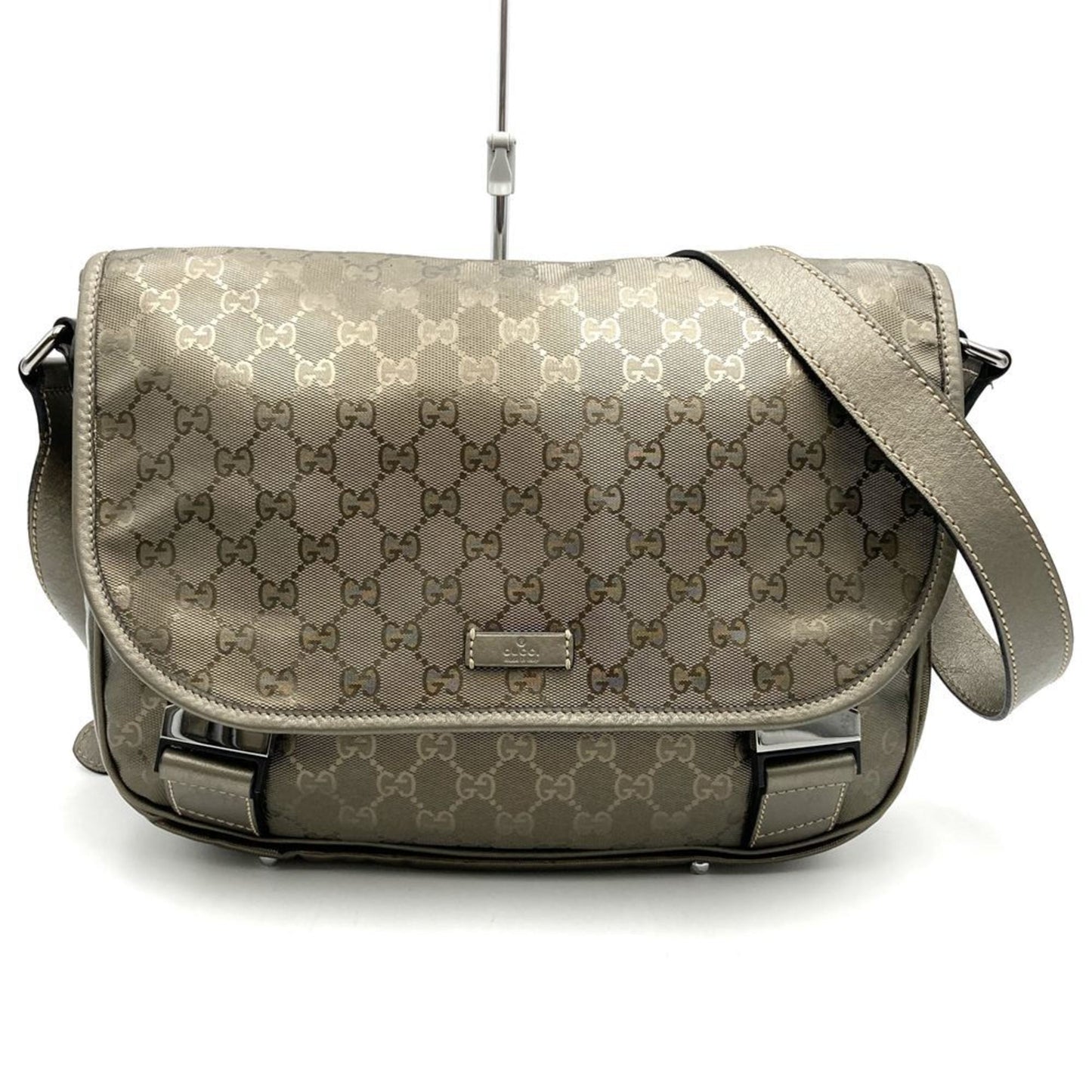 Gucci Gg Imprimé Brown Metallic Gg Imprimé Shoulder Bag ( )
