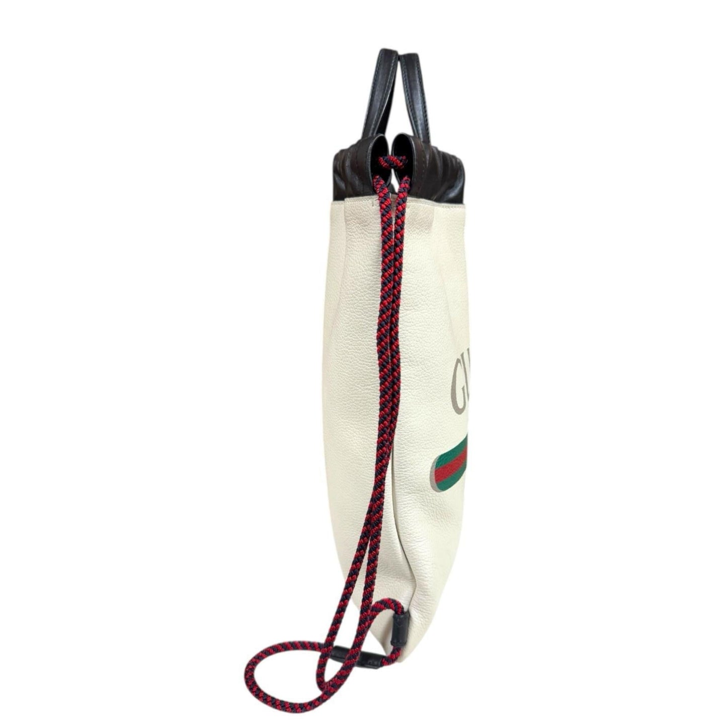 Gucci White Leather Backpack Basket ( )