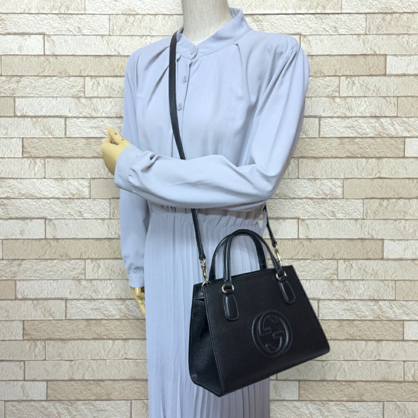 Gucci Soho Black Leather Shoulder Bag ( )