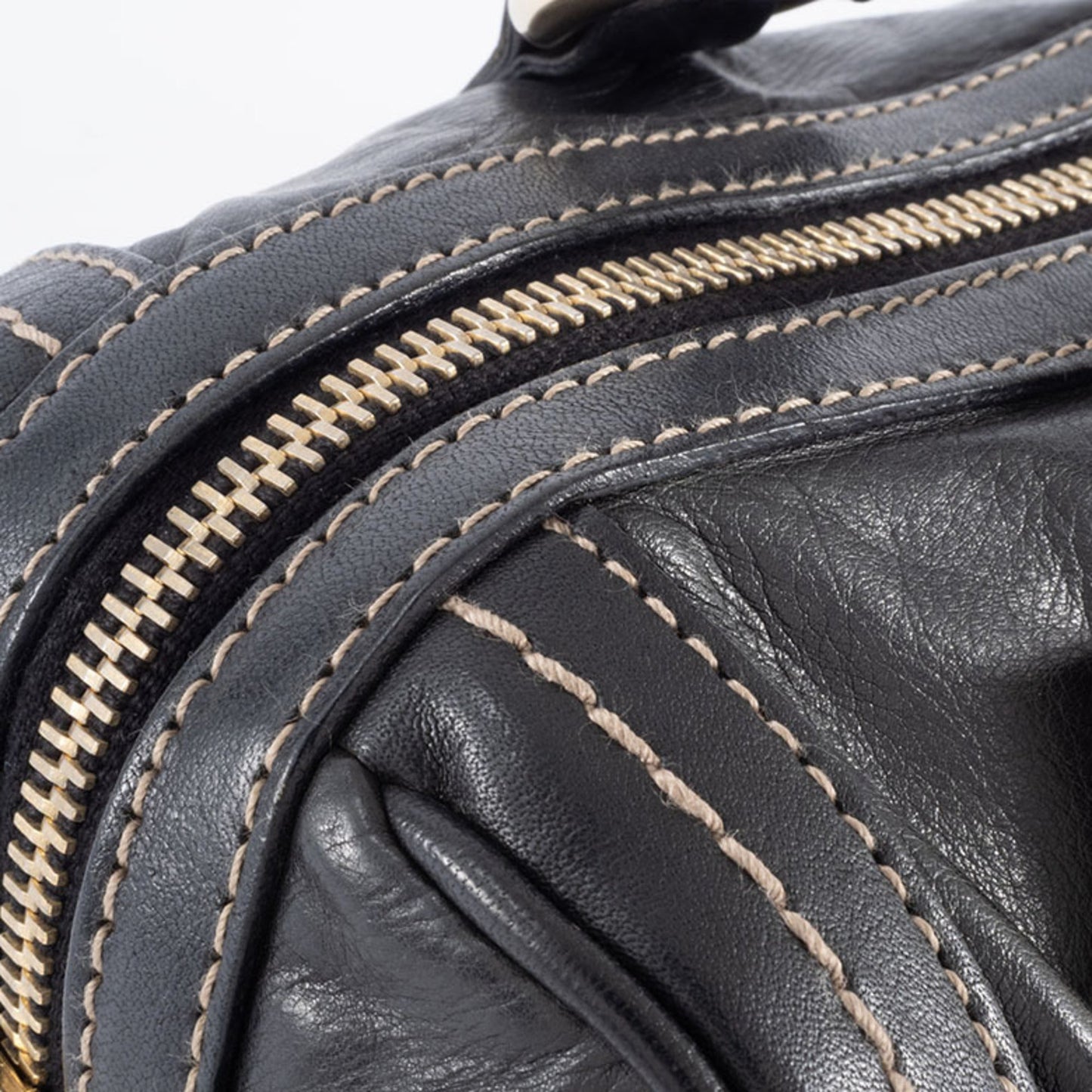 Gucci Hysteria Black Leather Boston Bag ( )