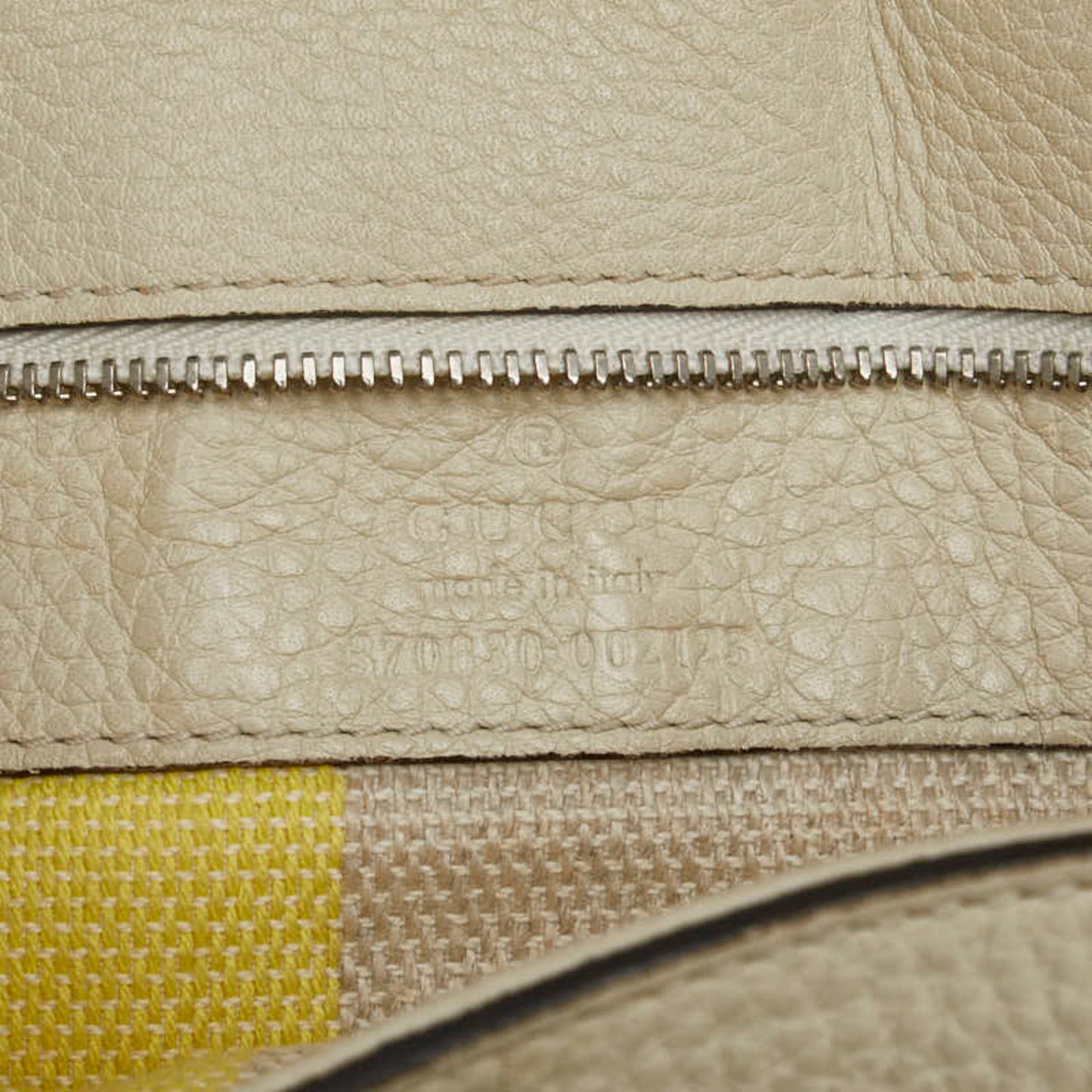 Gucci White Leather Shoulder Bag Tote Bag ( )