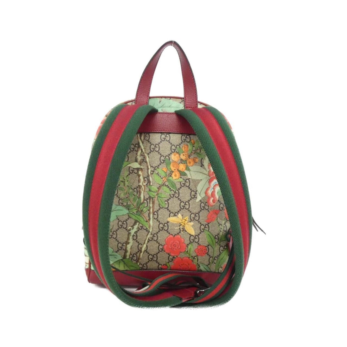 Gucci Beige Red Color Gg Supreme Backpack ( )
