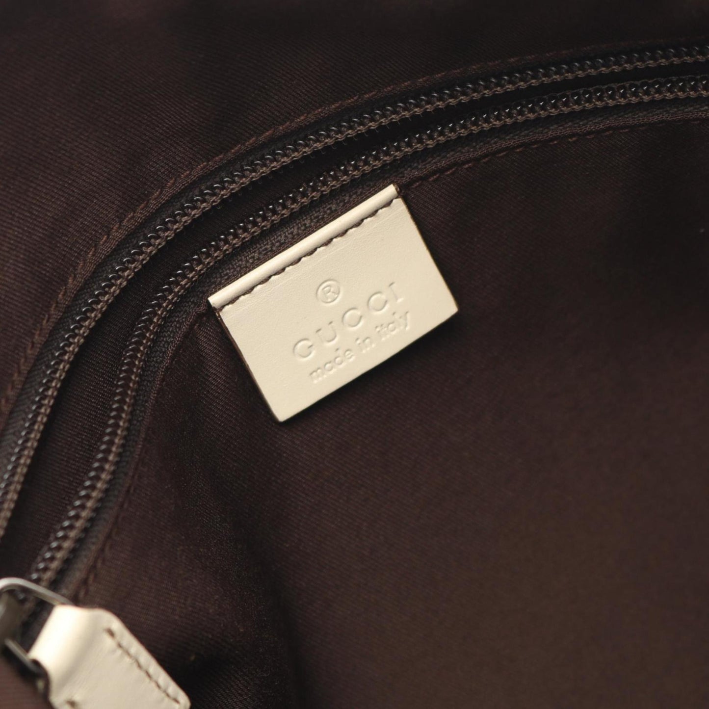 Gucci Beige White Gg Canvas Leather Shoulder Bag ( )