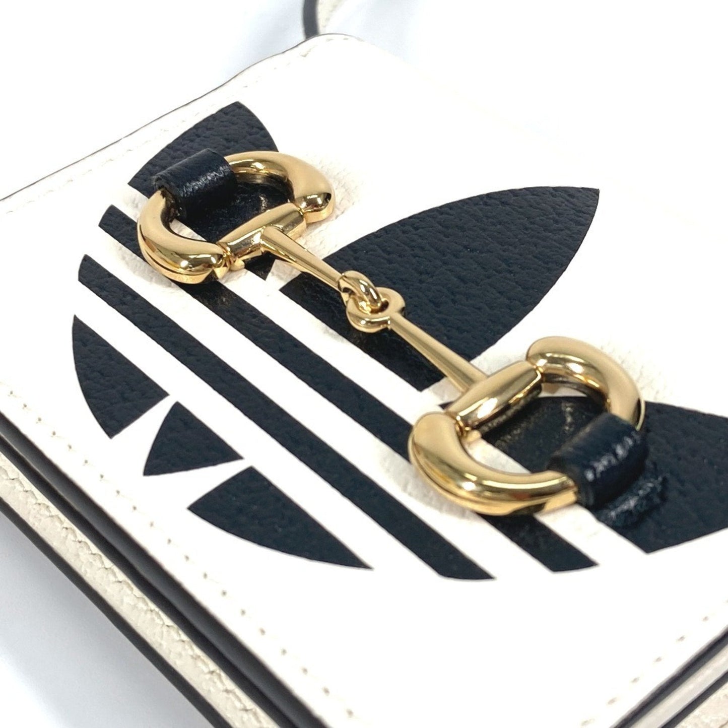 Gucci Black White Leather Wallet (Bi-Fold) ( )