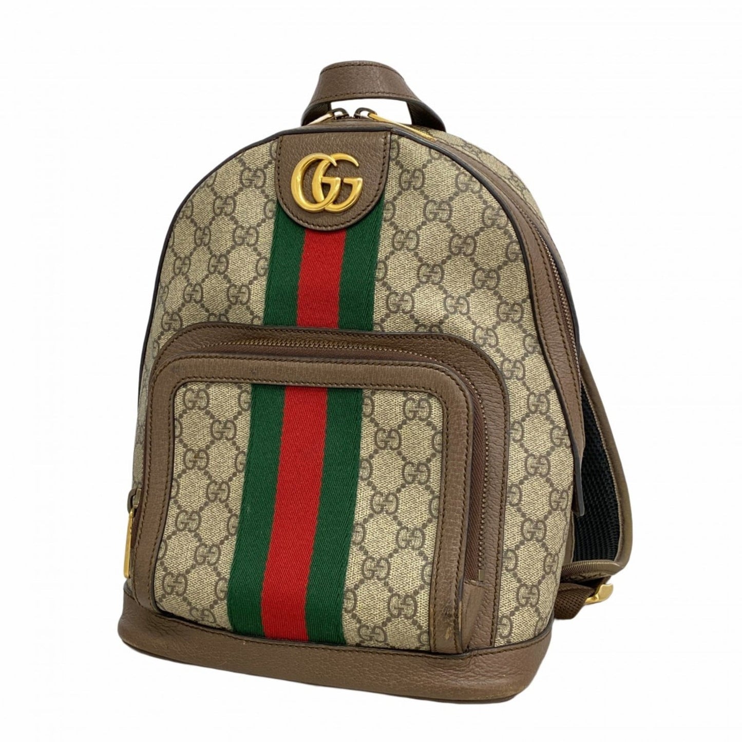 Gucci Brown Pvc Leather Backpack ( )