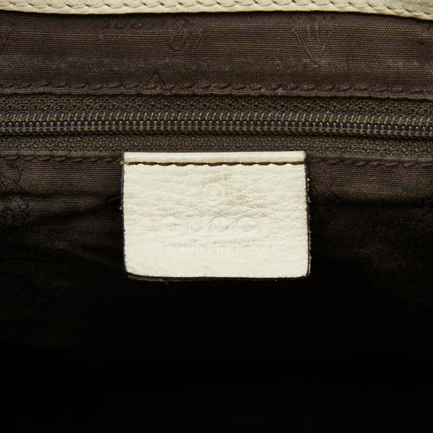 Gucci Ivory White Leather Handbag Tote Bag ( )