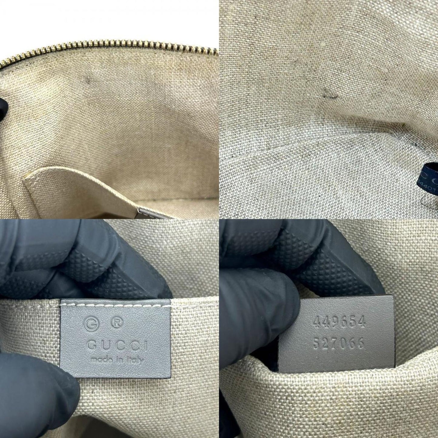 Gucci Gray Leather Handbag Shoulder Bag ( )
