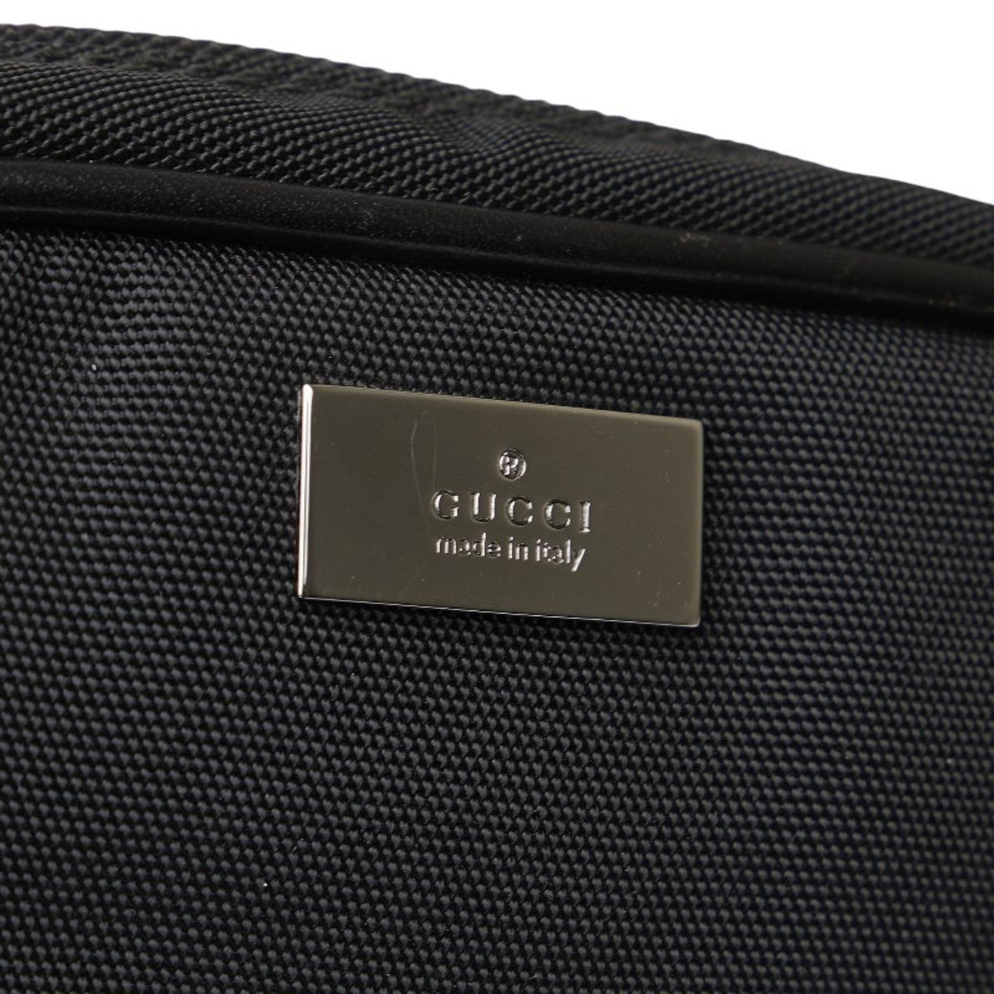 Gucci Black Nylon Leather Pouch ( )