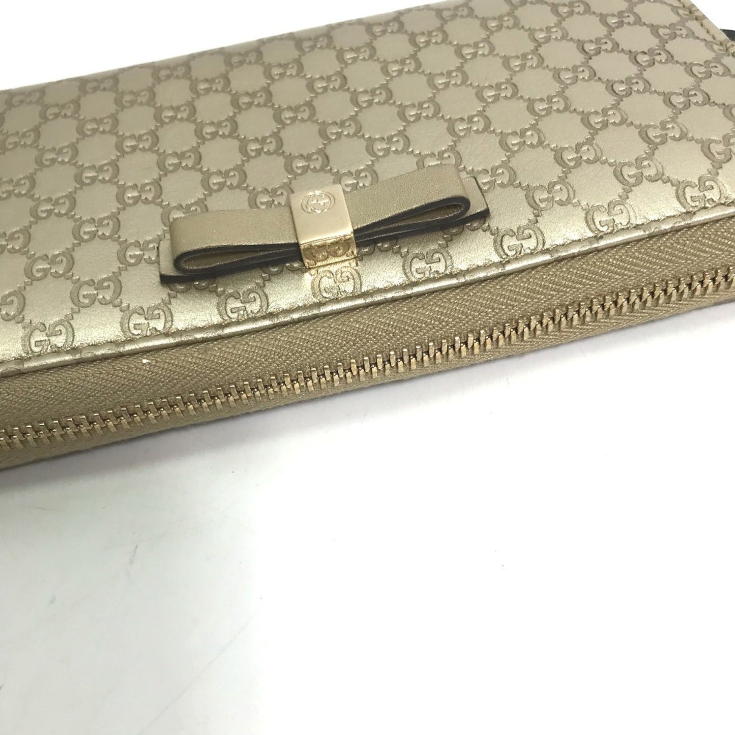 Gucci Gold Leather Long Wallet (Bi-Fold) ( )