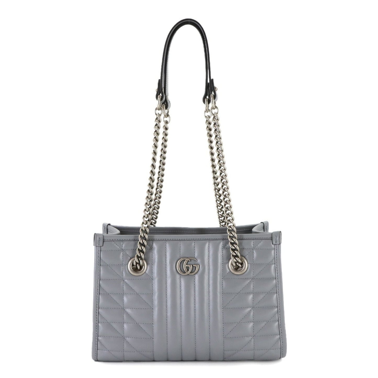 Gucci Gray Leather Tote Bag ( )