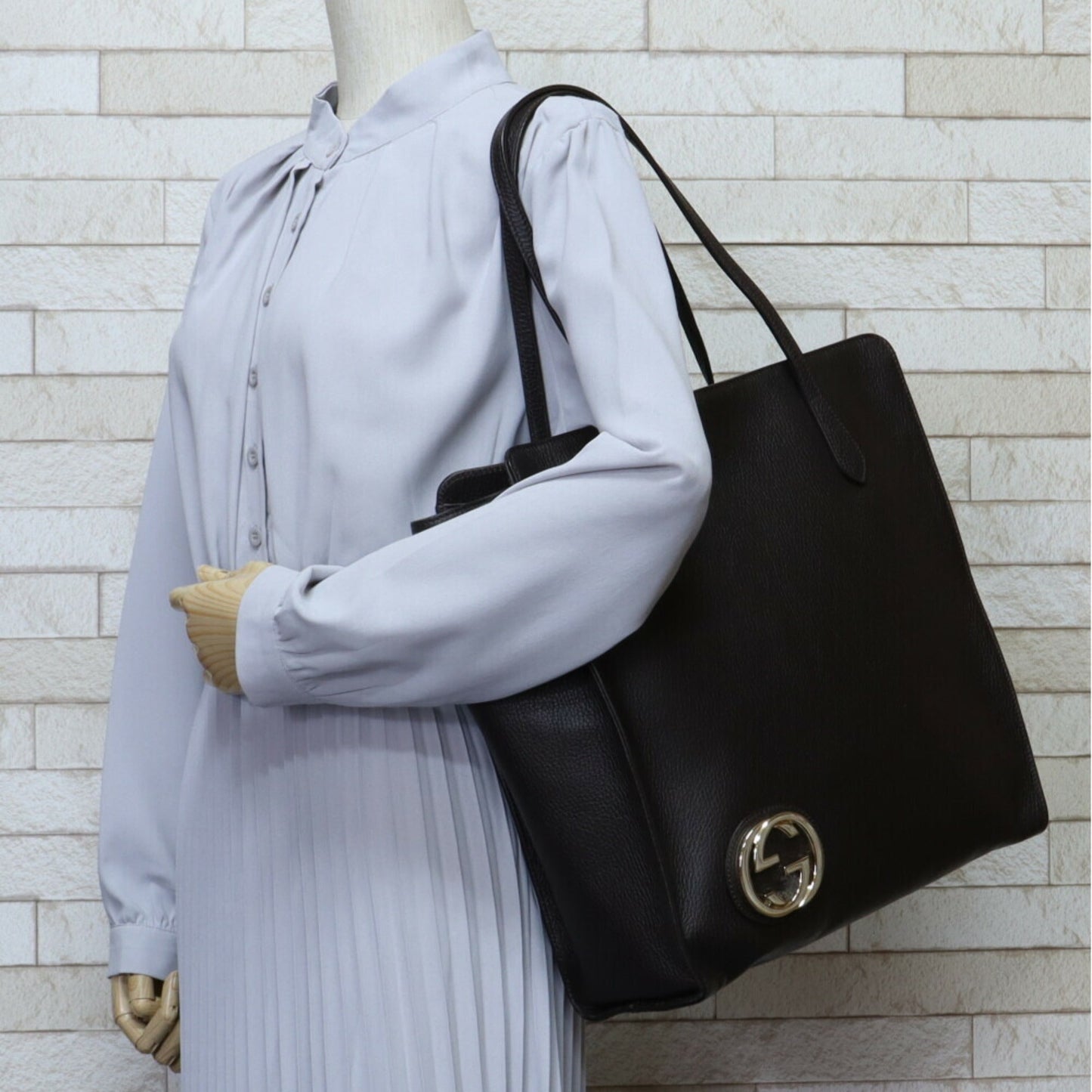 Gucci Daily Brown Leather Tote Bag
