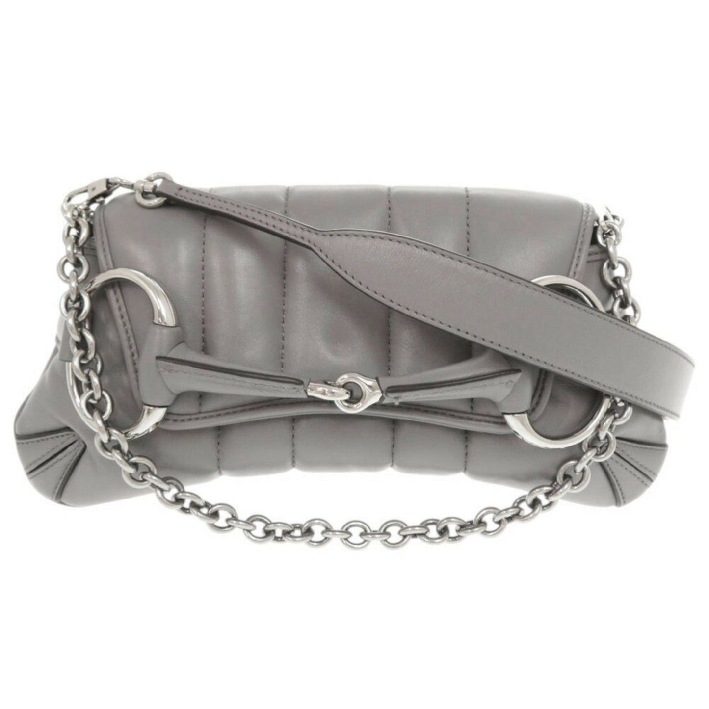 Gucci Gray Leather Shoulder Bag ( )
