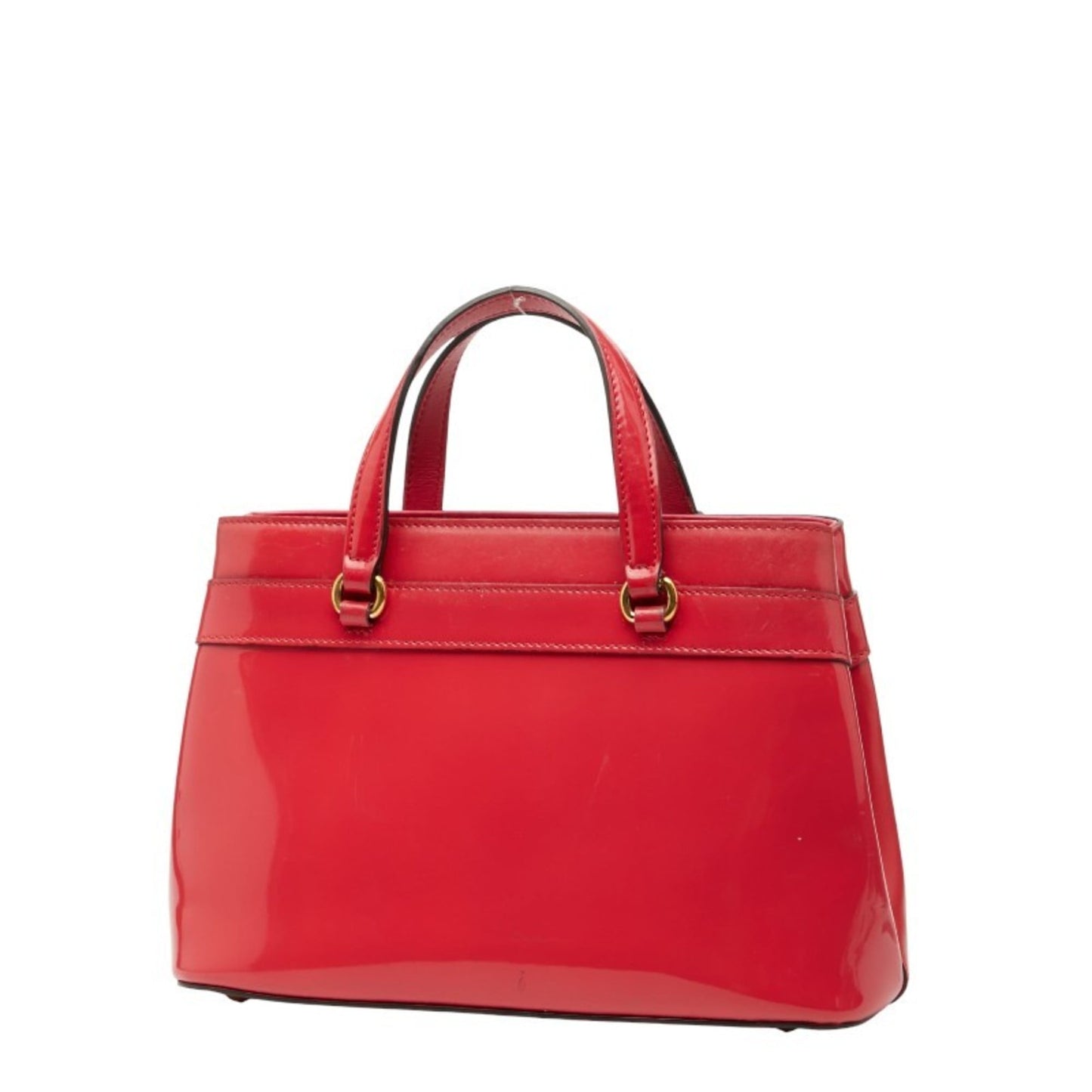 Gucci Red Color Patent Leather Handbag Shoulder Bag ( )