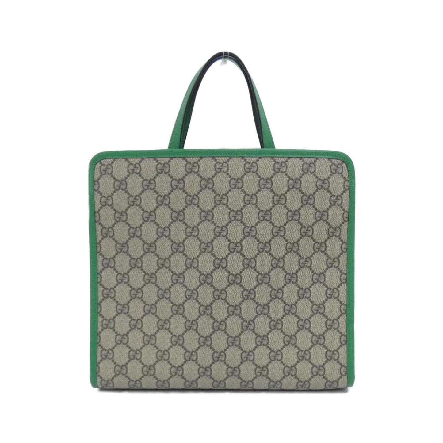 Gucci Beige Green Gg Supreme Canvas Briefcase ( )