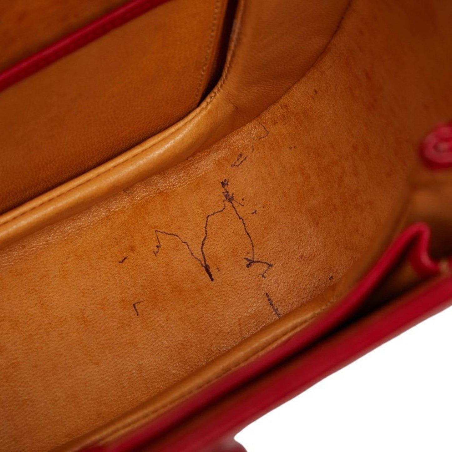 Gucci Bamboo Red Color Leather Handbag Shoulder Bag ( )