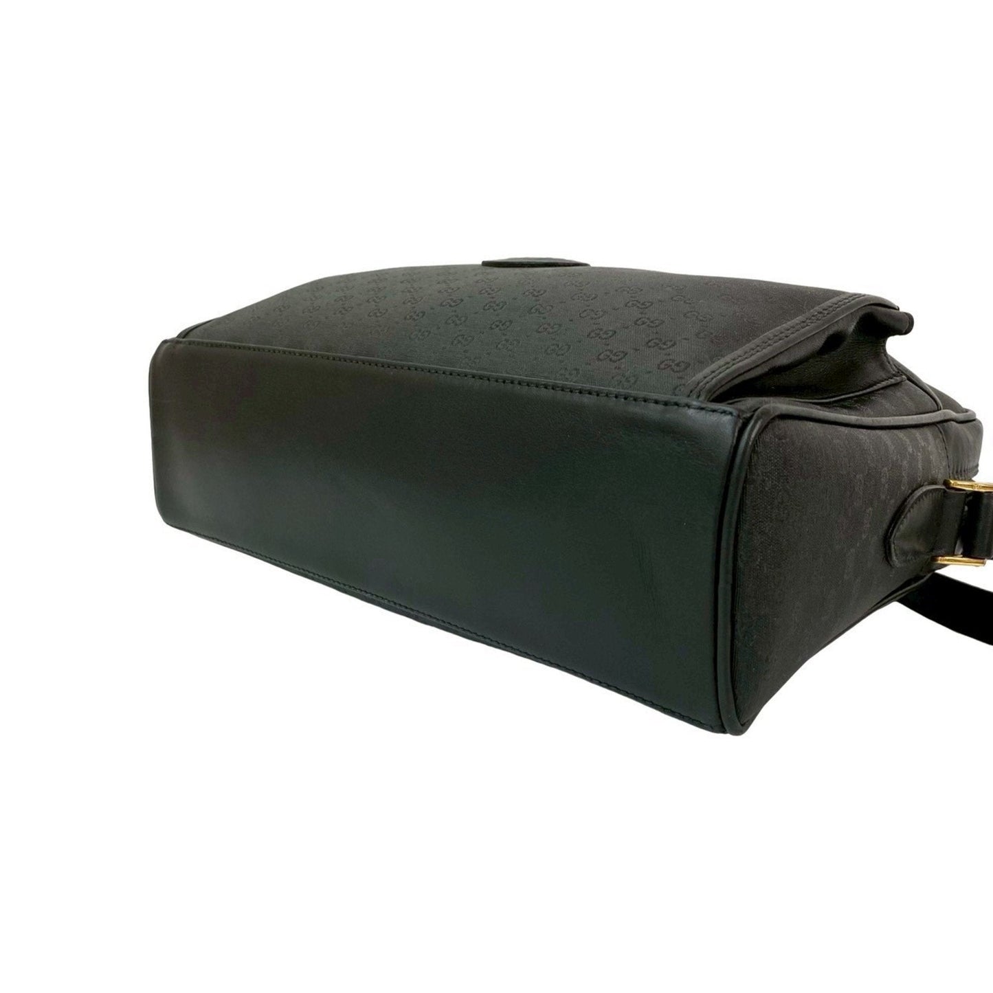 Gucci Black Leather Pvc Pochette Shoulder Bag ( )