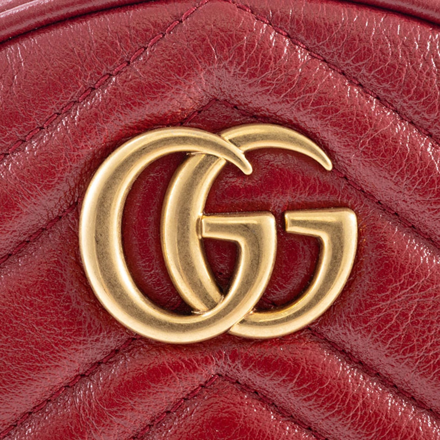 Gucci Red Color Leather Shoulder Bag ( )