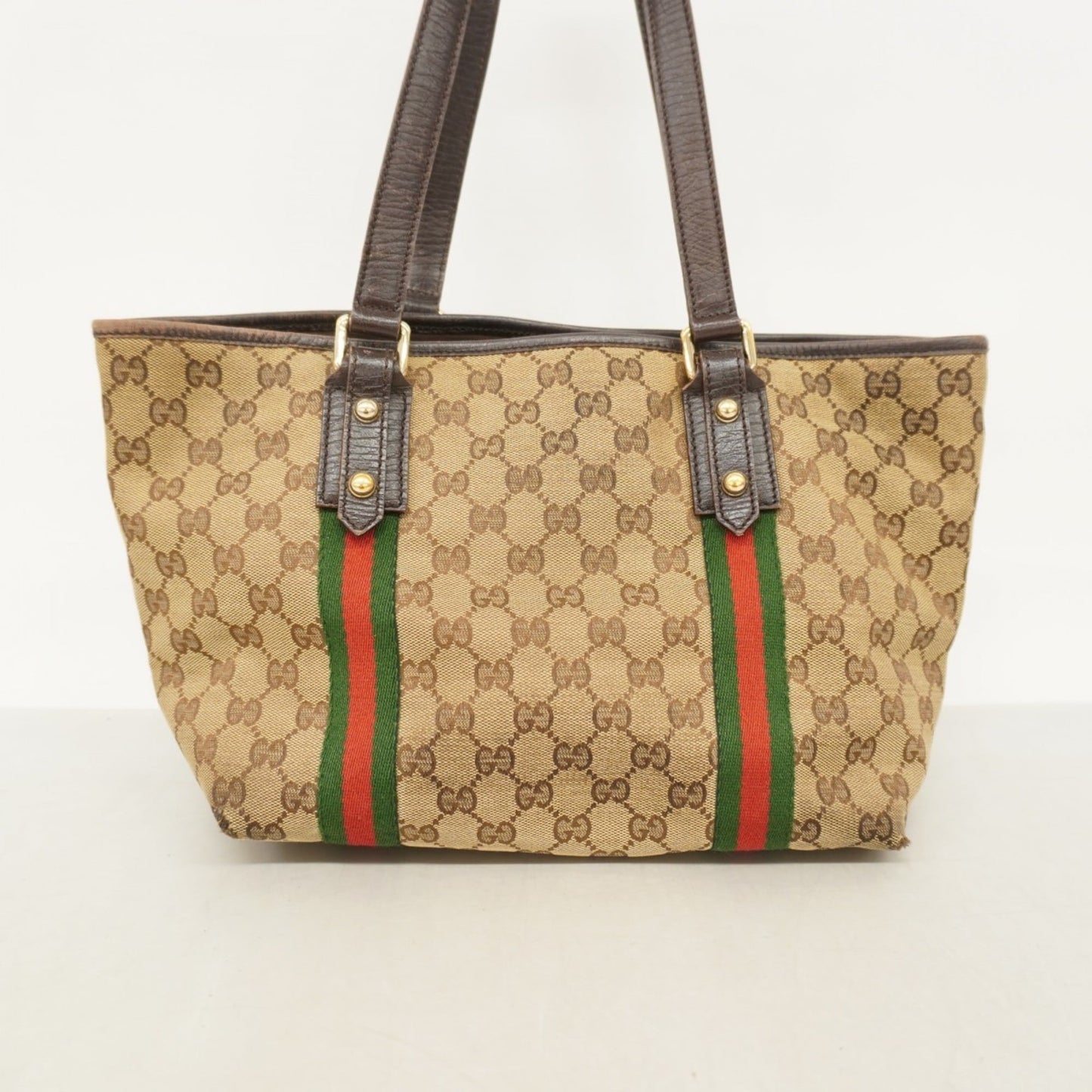 Gucci Brown Canvas Tote Bag ( )