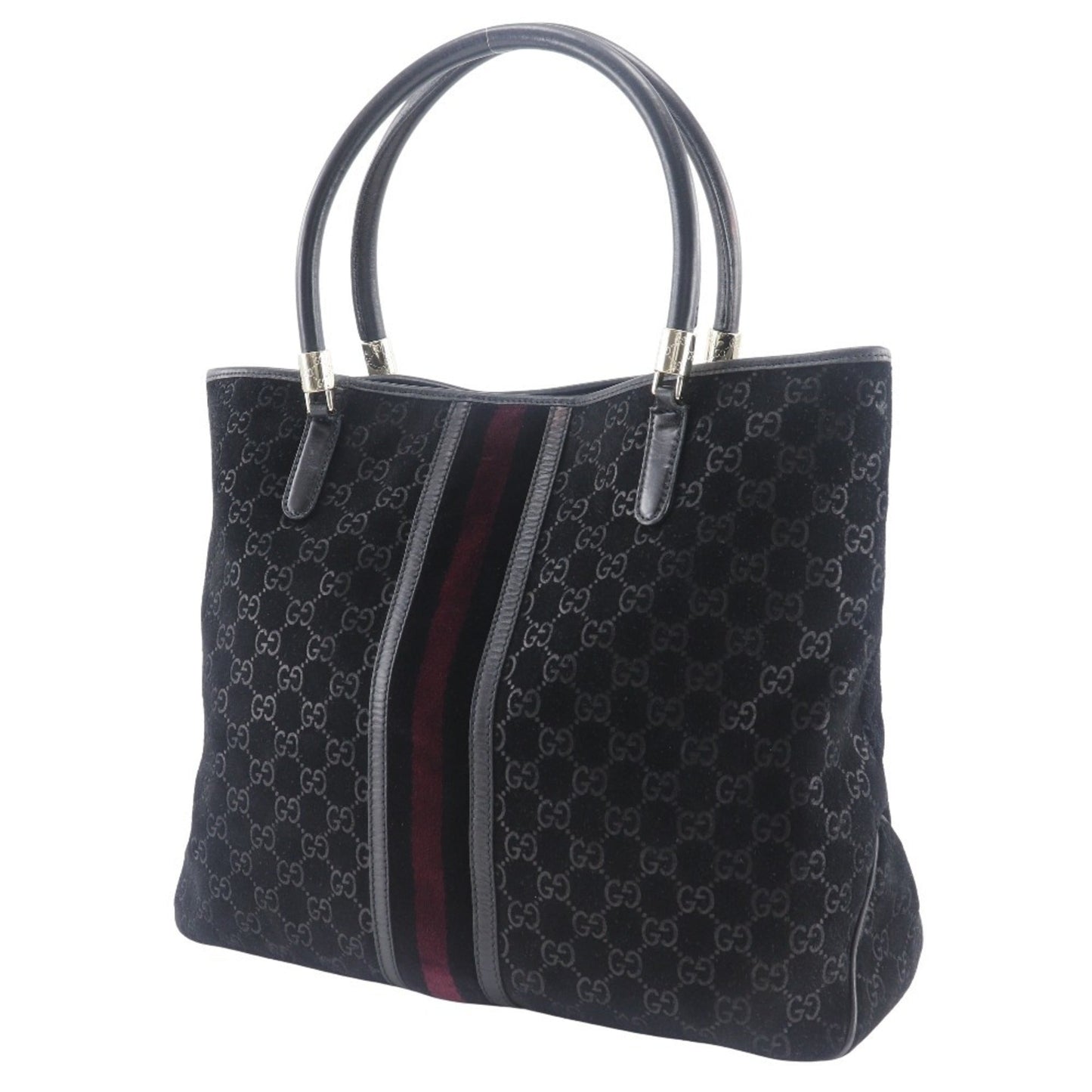 Gucci Black Suede Tote Bag ( )