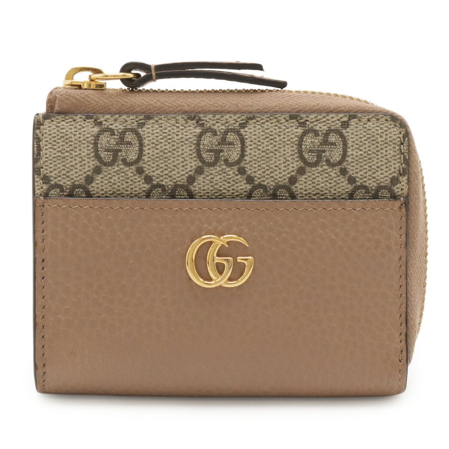 Gucci Gg Supreme Beige Pink Beige Gg Supreme Leather Coin Purse/Coin Case ( )