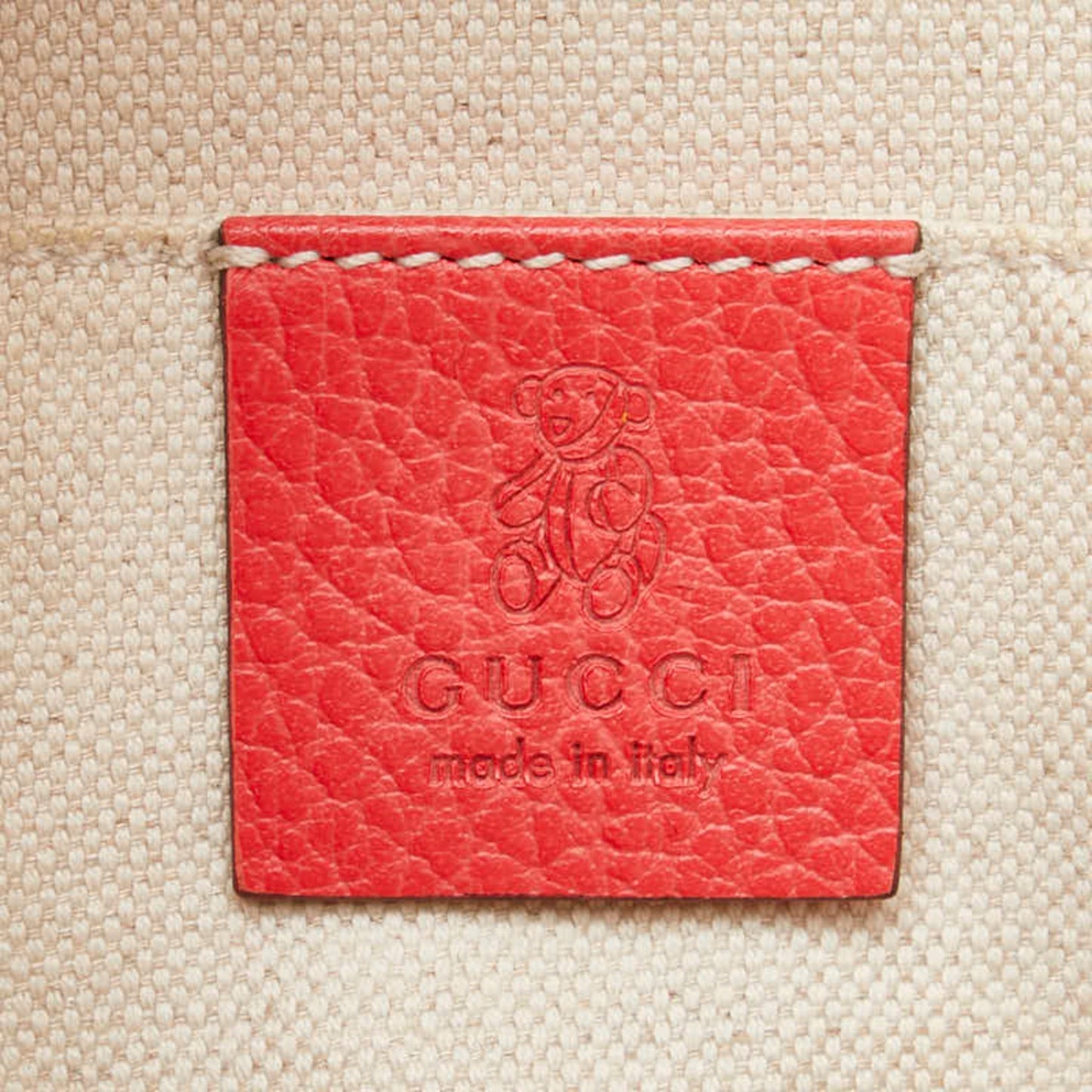 Gucci Pink Red Color Leather Handbag Tote Bag ( )
