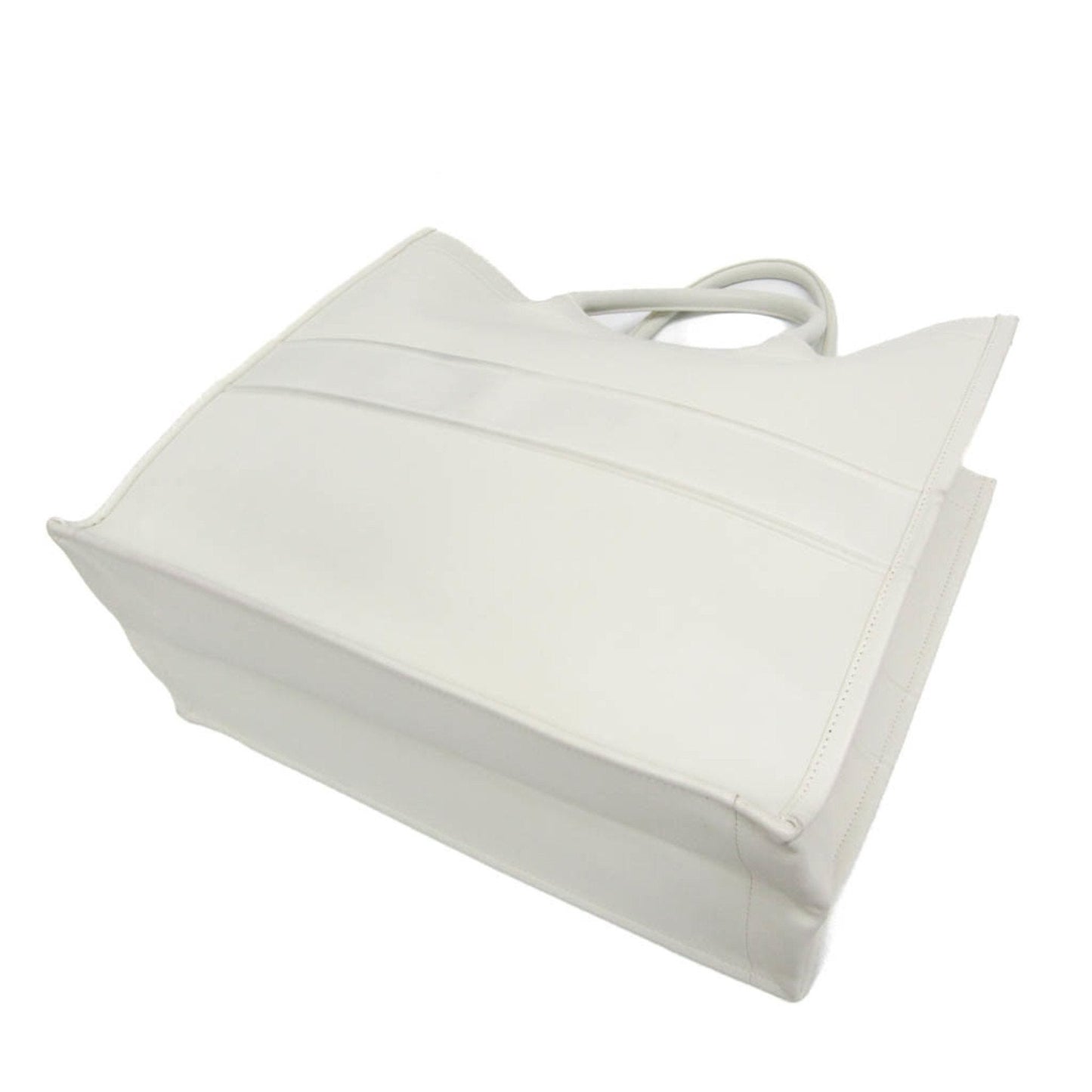 Christian Dior Black White Leather Tote Bag ()