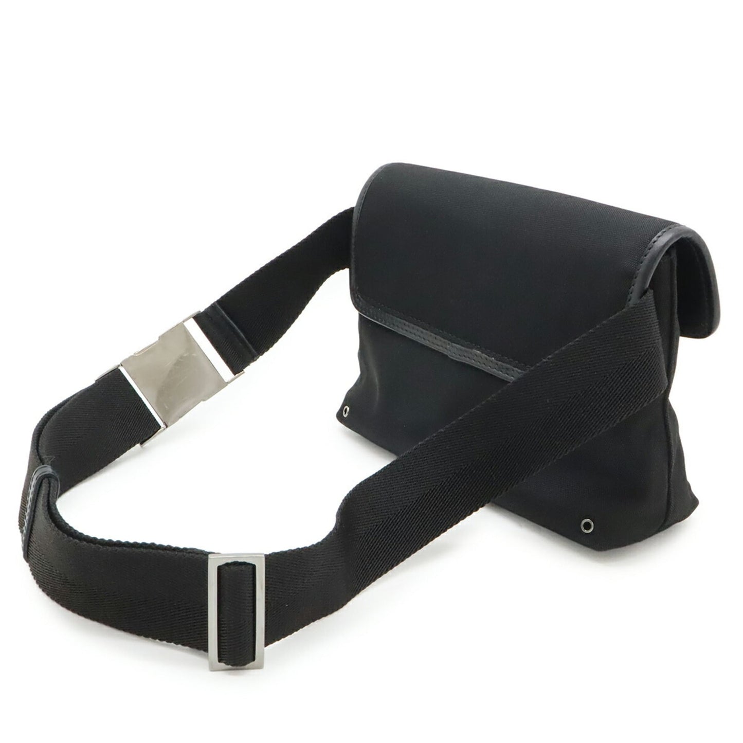 Gucci Black Nylon Canvas Leather Fanny Pack ( )